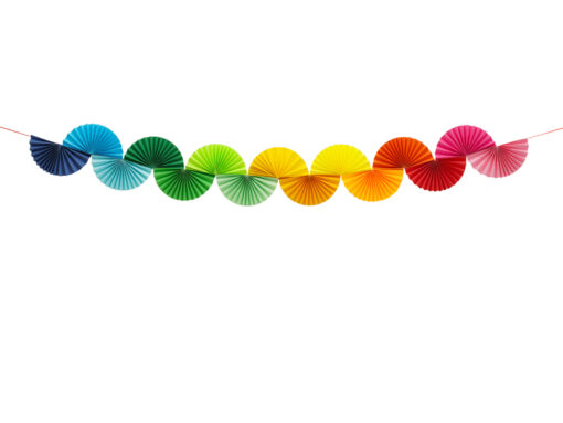 Papiergirlande Regenbogenfächer (Regenbogenland Collection)