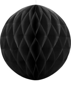 Seidenpapierkugel schwarz, 20 cm (Black and White Collection)