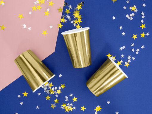 Pappbecher Gold-Metallicfarben – Bild 2