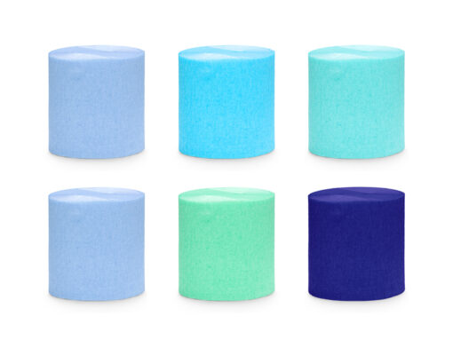 Krepppapier Streamer  blau/grün/ Mix