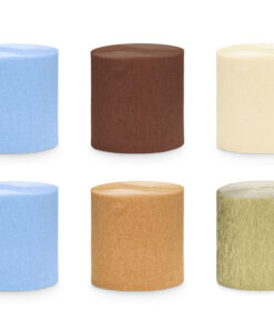 Krepppapier Streamer, blau/braun/gold