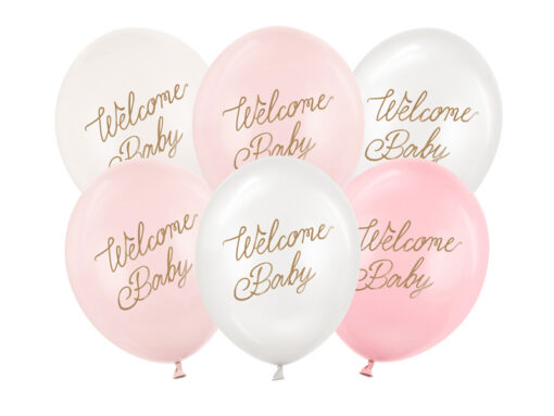 Latexballone Welcome Baby rosa