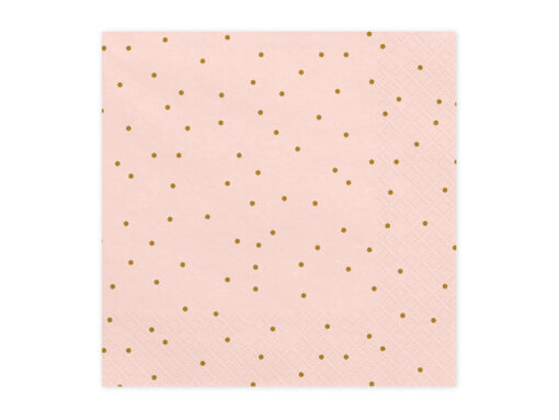 Servietten rosa mit goldenen Punkten (Flamingo Collection)