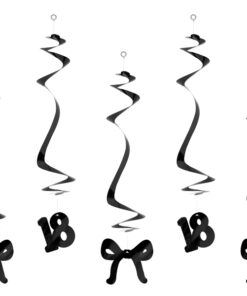 Geburtstagswirbel schwarz 18 (Black and White Collection)