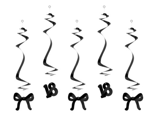 Geburtstagswirbel schwarz 18 (Black and White Collection)