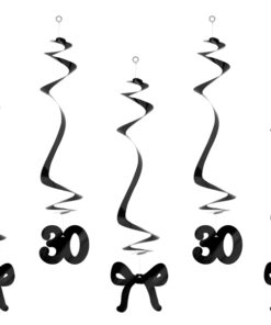 Geburtstagswirbel schwarz 30 (Black and White Collection)