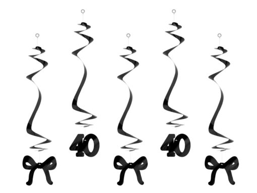 Geburtstagswirbel schwarz 40 (Black and White Collection)