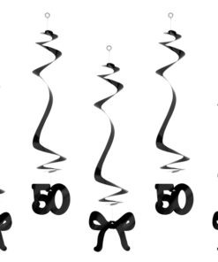 Geburtstagswirbel schwarz 50 (Black and White Collection)
