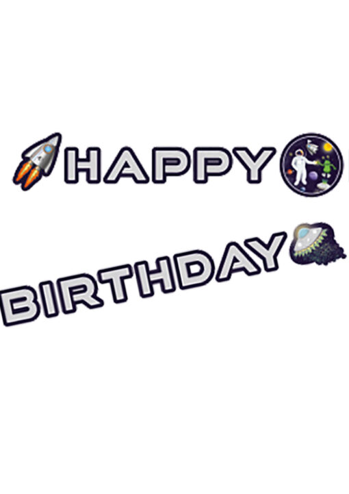 Banner Happy Birthday Space (Space Collection)