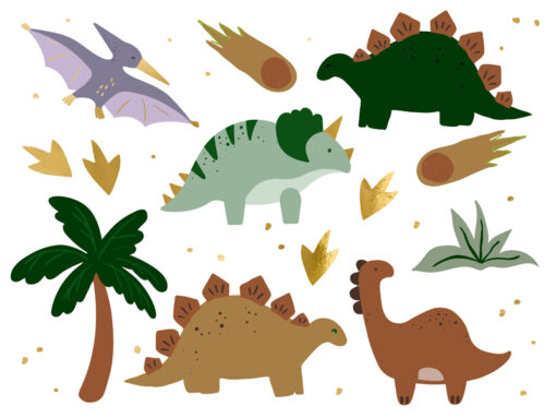 abwaschbare Tattoos Dinosaurier, 13 Stück (Dino Collection)