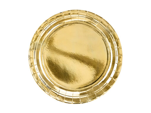 Pappteller goldfarben (Flamingo Collection)