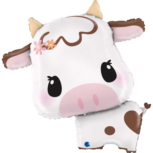 Folienballon liebliche Kuh (Kleine Farm Collection)