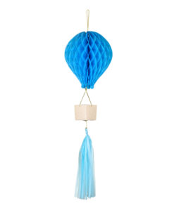 Fesselballon aus Seidenpapier, blau