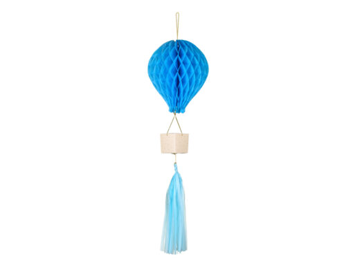 Fesselballon aus Seidenpapier, blau