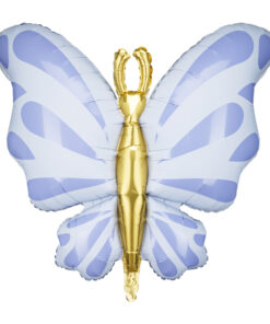 Folienballon "Schmetterling" matt perwinkle/zart hellblau