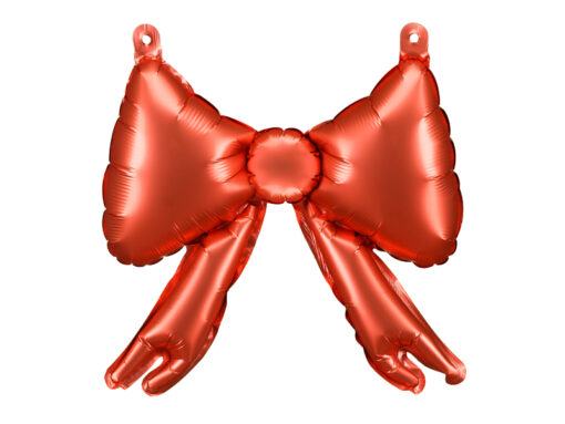 Folienballon Schleife in rot für Luftfüllung
