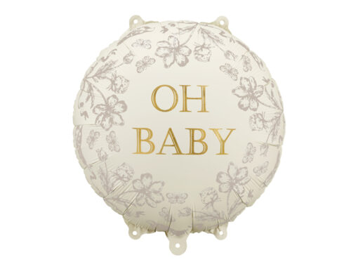 Folienballon "Oh Baby" matt beige
