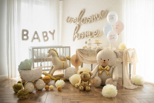Folienballon "Bär", goldfarben – Bild 3