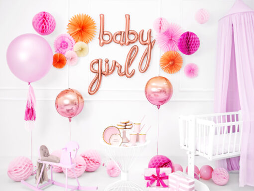 Folienballonschriftzug "baby" in rosegoldfarben – Bild 3