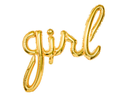 Folienballonschriftzug "girl" in goldfarben