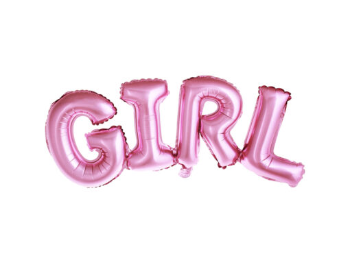 Folienballonschriftzug "GIRL", rosa