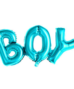 Folienballonschriftzug "BOY", hellblau