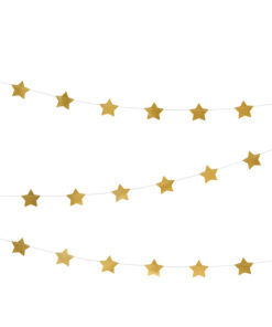Girlande "Sterne" aus verspiegelter Goldfolie