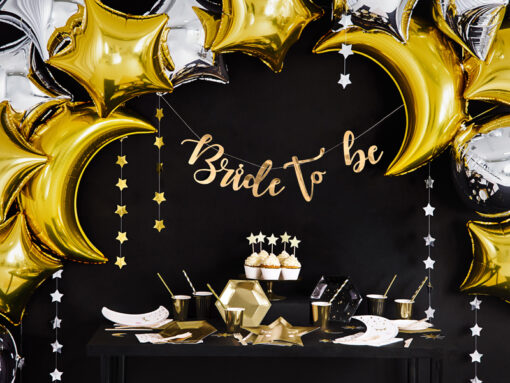 Girlande "Sterne" aus verspiegelter Goldfolie – Bild 7