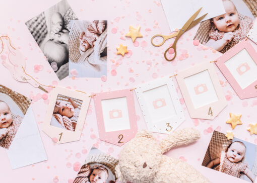 Fotogirlande "Storch" rosa – Bild 3