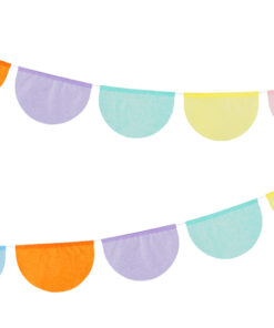 Banner bunt, Tissue Papier "Halbkreis"