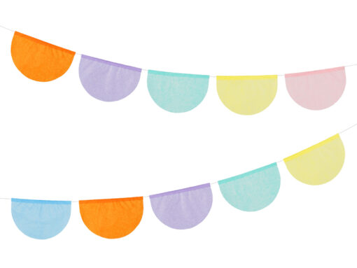 Banner bunt, Tissue Papier "Halbkreis"