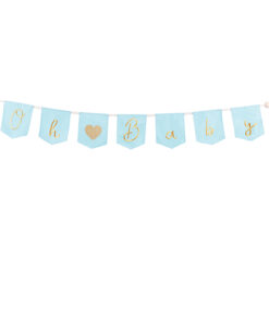 Baumwollbanner "Oh Baby", blau
