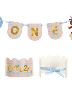 Banner Teddy Bär und Krone im Set