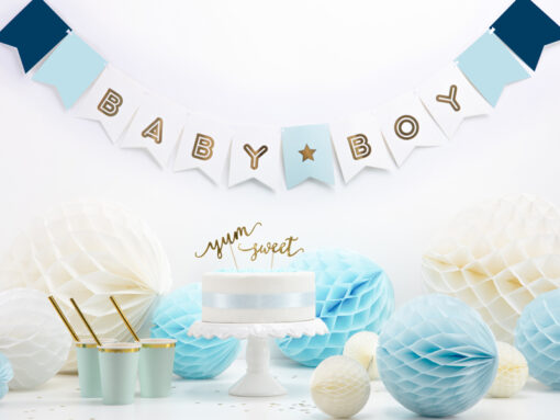 Banner BABY BOY mit goldenem Schriftzug – Bild 4