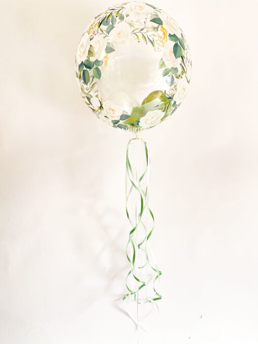 Folienballon Bubble "Rosen" mit kleinen Ballonen – Bild 2