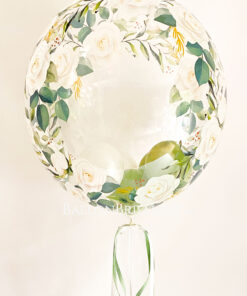 Folienballon Bubble "Rosen" mit kleinen Ballonen