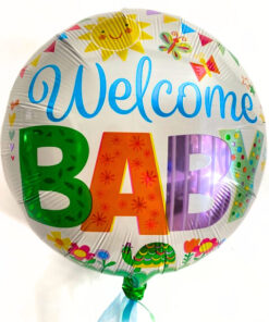 Folienballon "Welcome Baby" Garten/Schildkröte