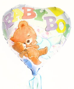 Folienballonherz "Baby Boy" Bärchen