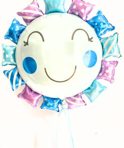 Folienballon  Smiley Face, blau