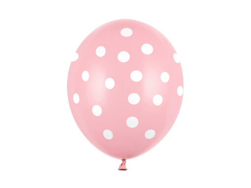 Latexballone Baby Pink mit weißen Punkten