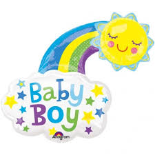 Folienballon Sweet Rainbow Baby Boy
