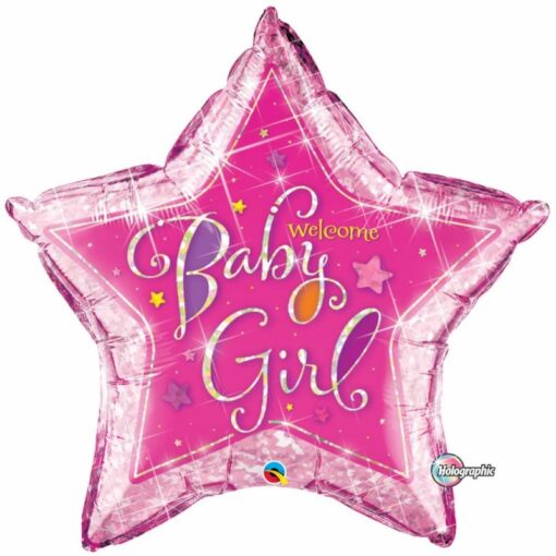Folienballon "Welcome Baby Girl"