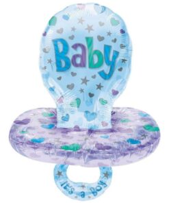 Folienballon "Schnuller", It´s a Boy,  blau/rosa