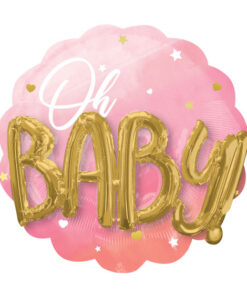 Folienballon " Oh BABY", rosa