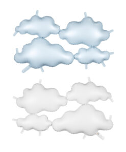 Folienballon Hintergrund "Wolken" hellblau/weiß