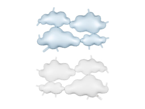 Folienballon Hintergrund "Wolken" hellblau/weiß