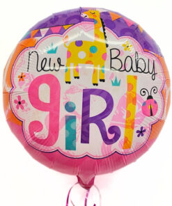 Folienballon "New Baby Girl" Giraffe