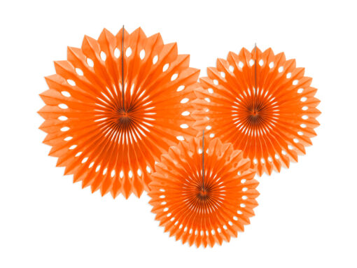 Rosetten aus Seidenpapier in orange