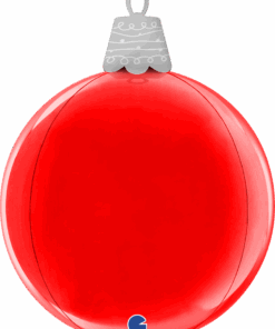 Folienballon "Weihnachtskugel" rot