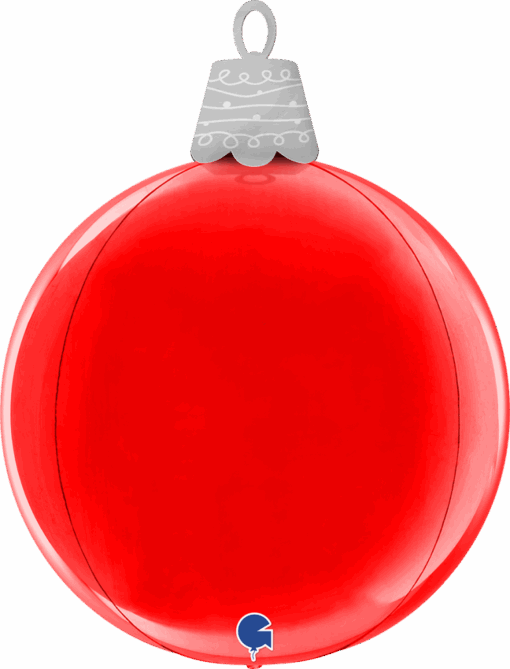 Folienballon "Weihnachtskugel" rot